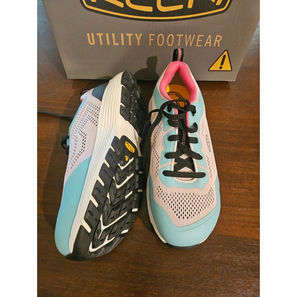 NEW KEEN Utility Sparta 2 Women's Work Shoes Barely Pink/Black, Aluminum Toe, 7W